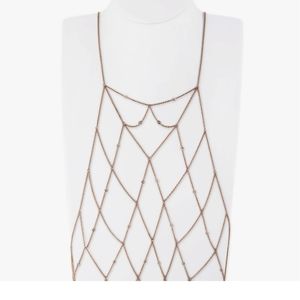 Jacquie Aiche Gold Plated Halter Mesh Bra